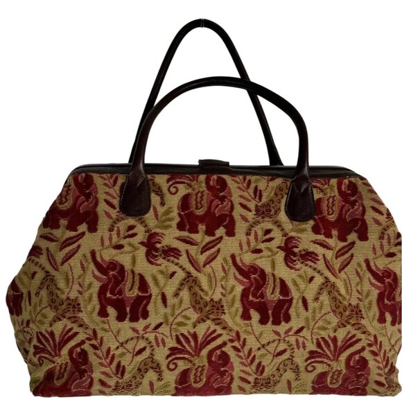 Neiman Marcus Womens Doctor Bag Vintage Italian Tapestry Vintage Bag NWT - Picture 5 of 12